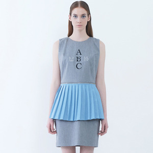 15SS_ EMBROIDERED PLEATS-JEANDS DRESS